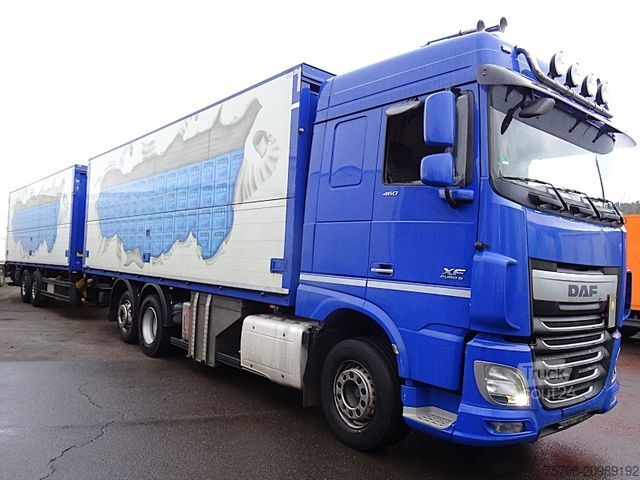 Camion de boissons DAF XF 460*kpl Zug*2x 7,7m Schwenkwand*2x LBW*MX Ret