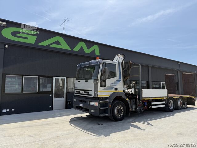 Gru montata su autocarro Iveco Eurotech 240E42 Pritsche mit Rampen+Kran