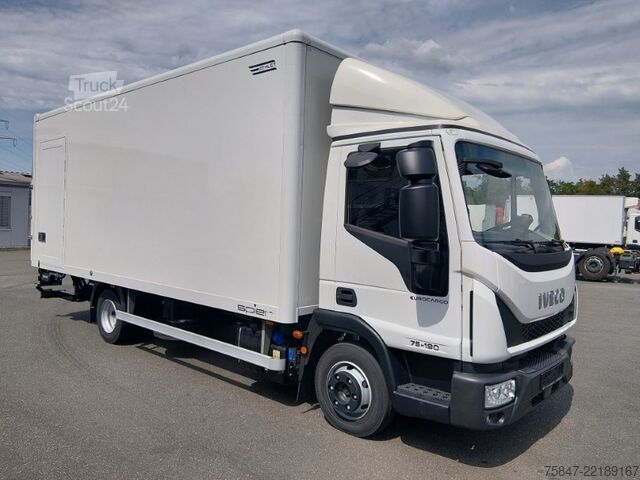 Samochód ciężarowy typu furgon Iveco EuroCargo ML 75 E 19/P LBW Türe im Koffe
