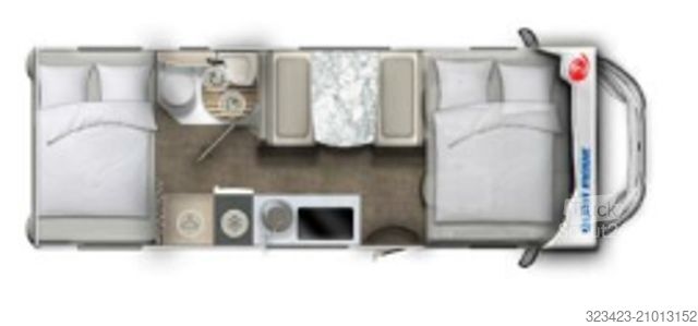 Capucine EURAMOBIL Activa One 690 HB Sat/TV Markise Navi Radträger