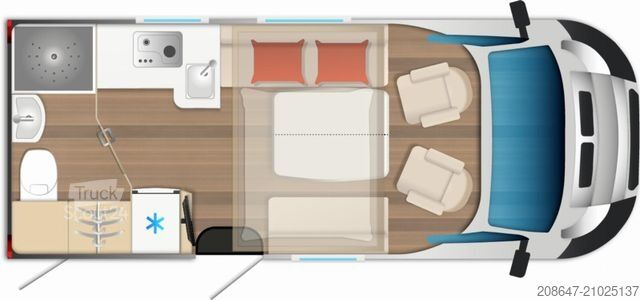 Camping-car semi-intégré BÜRSTNER Campeo TD 590 *Heckbad*Hubbett*Diesel 90L*Flex*