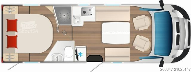 Camping-car semi-intégré BÜRSTNER Campeo TD 736 *3.850 kg*Flex & Attractive Paket*