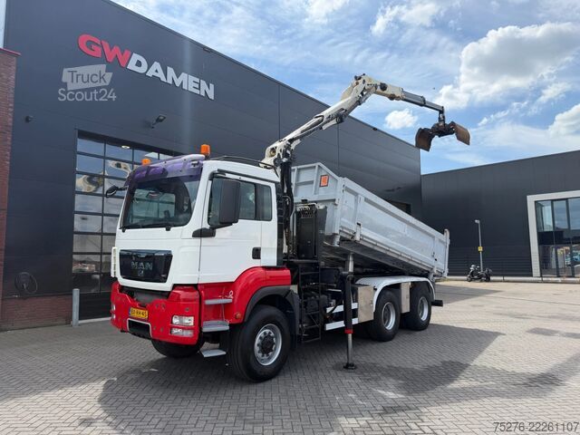 Kipper met kraan MAN TGS 26.360 6x6 Kipper / Z kraan Euro 5