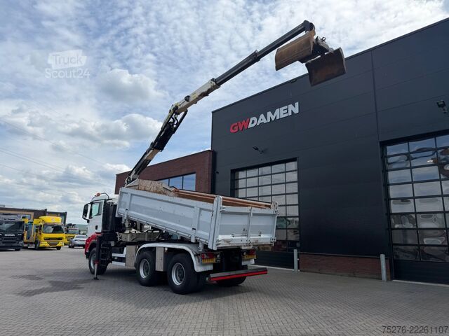 Kipper met kraan MAN TGS 26.360 6x6 Kipper / Z kraan Euro 5