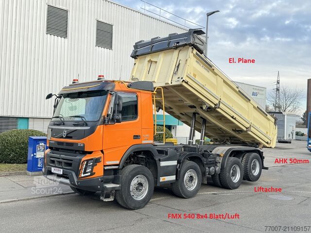  Volvo FMX 540 8x4 MEILLER 3-S-Kipp Lift Plane