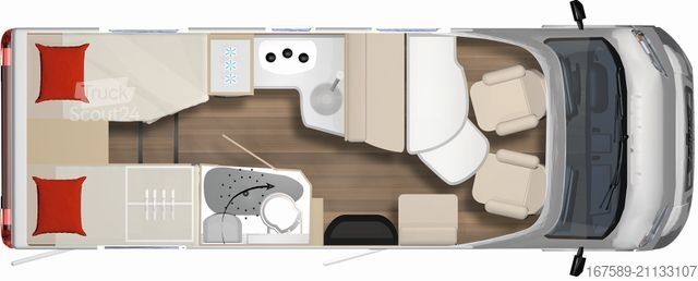 Polointegrovaný karavan BÜRSTNER B 66 TD 690, Autom,Sat,Navi,RFK,Lithium,AKTION