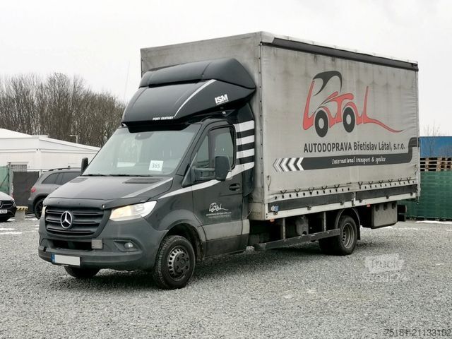 Transportador con plataforma y toldo MERCEDES-BENZ Sprinter 519CDI PRITSCHE 10PAL/KLIMA/ BIS 3, 5T