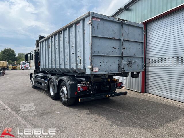 Φορτηγό γερανός roll-off MAN TGS 26.460 6x2*Meiller RS21.65 ++ Kran Mulde