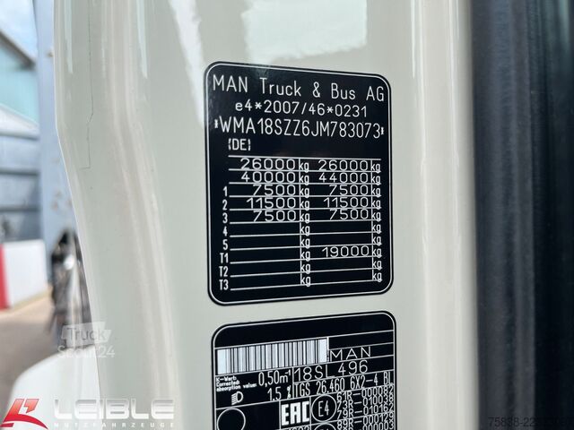 Φορτηγό γερανός roll-off MAN TGS 26.460 6x2*Meiller RS21.65 ++ Kran Mulde