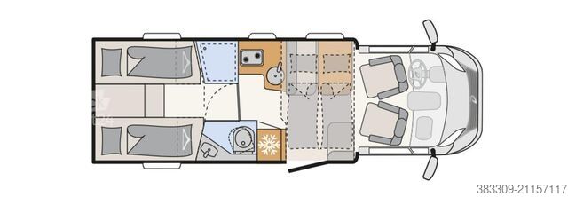 Half-integraal camper DETHLEFFS Trend T 7057 EB