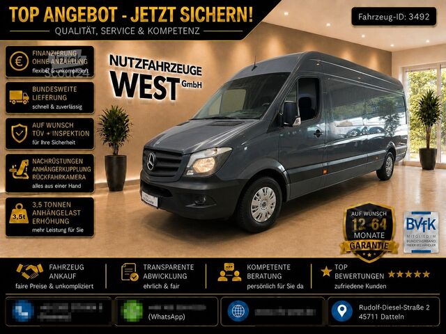 Korotettu pakettiauto MERCEDES-BENZ Sprinter 314/316 CDI Maxi*AHK=3.500Kg*Garantie*
