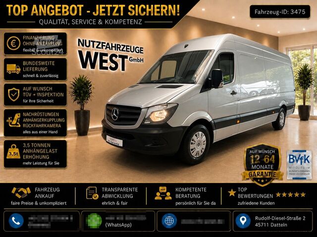 Korotettu pakettiauto MERCEDES-BENZ Sprinter 314/316 CDI Maxi*AHK=3.500Kg*Garantie*