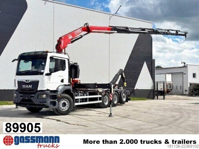 Kroklastbil MAN TGS 35.480 8x4, Kran FASSI F275, Funk,