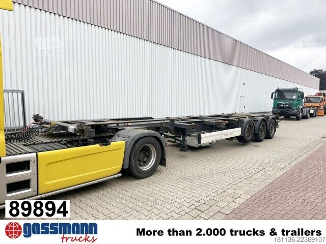 Semirimorchio a cassa mobile Krone SDC 27 eLTU4 Container-Chassi, 2x Liftachse,