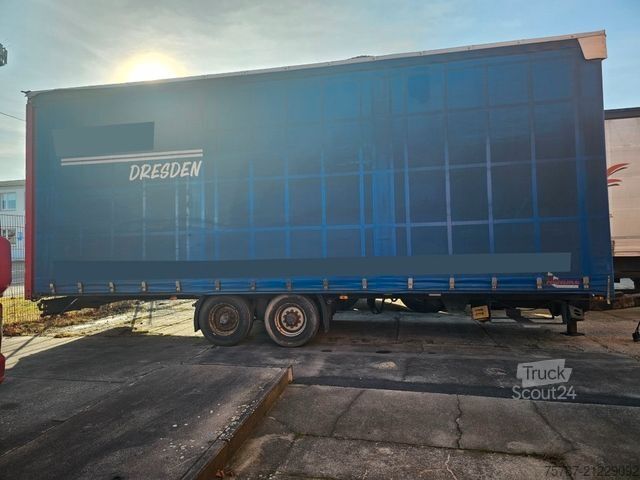 Open trailer with tarp ACKERMANN-FRUEHAUF Tandem Gardine, Edscha,Hubdach