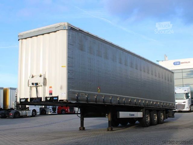 Open semitrailer with tarp KRONE SD, LIFTING AXLE, MULTILOCK