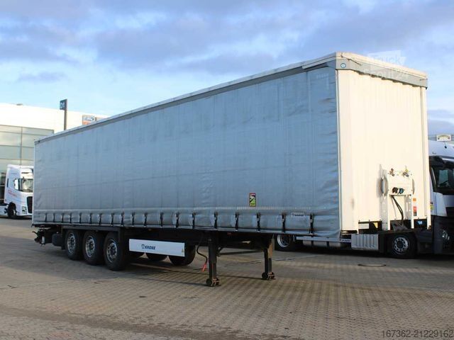 Open semitrailer with tarp KRONE SD, LIFTING AXLE, MULTILOCK