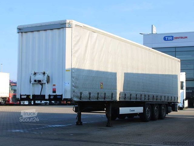Open semitrailer with tarp KRONE SD, LIFTING AXLE, MULTILOCK