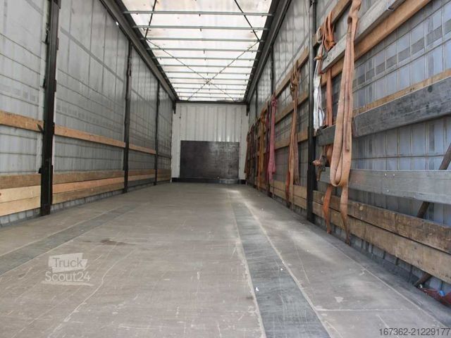 Open semitrailer with tarp KRONE SD, LIFTING AXLE, MULTILOCK