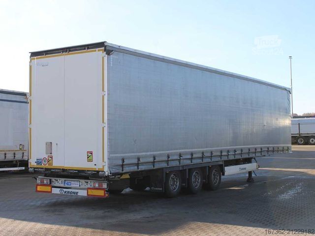 Open semitrailer with tarp KRONE SD, LOWDECK, LIFTING AXLE, MULTILOCK
