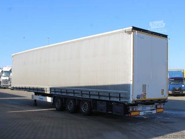 Open semitrailer with tarp KRONE SD, LOWDECK, LIFTING AXLE, MULTILOCK