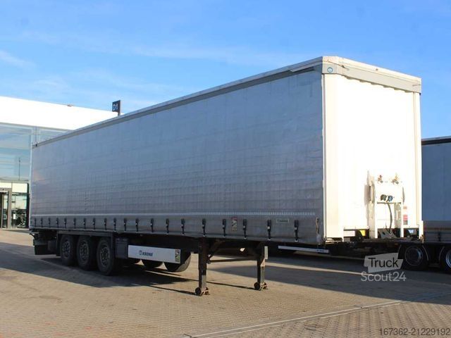 Open semitrailer with tarp KRONE SD,  LIFTING AXLE, MULTILOCK