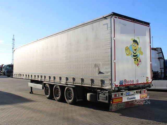 Open semitrailer with tarp KRONE SD,  LIFTING AXLE, MULTILOCK