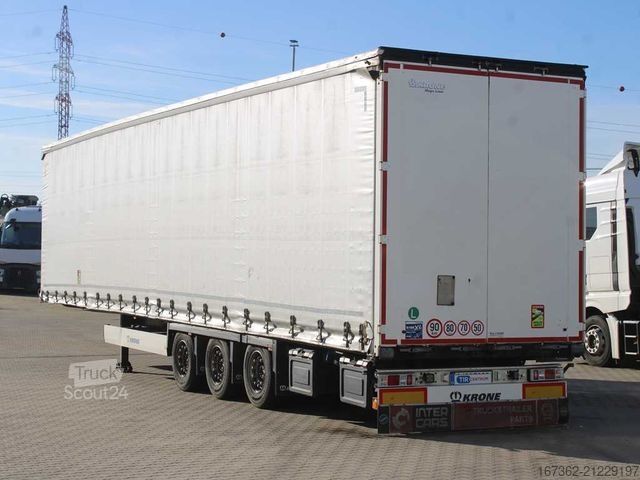 Open semitrailer with tarp KRONE SD, LIFTING AXLE, MULTILOCK,LOWDECK,LIFTING ROOF