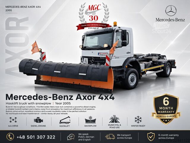 Hakenarmsystem Mercedes-Benz Axor 1833 / 4X4 / SERVICED! / HOOK HYVALIFT