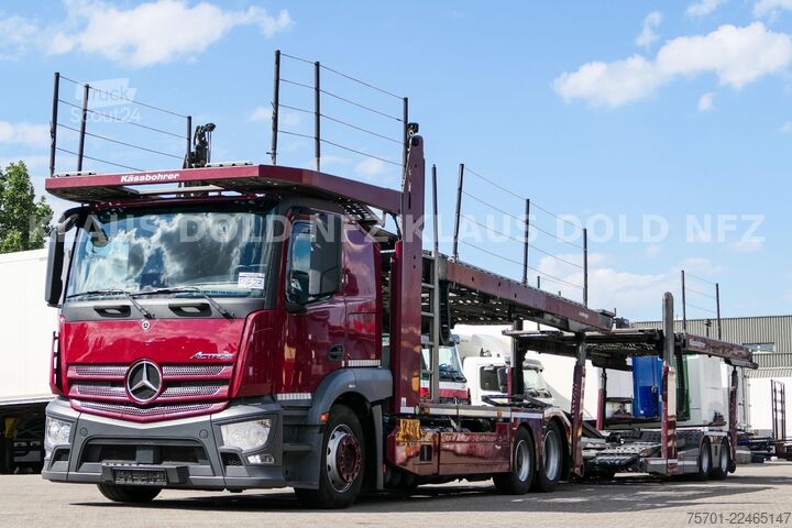 Autonkuljetusauto MERCEDES-BENZ Actros 2443 Autotransp. Kässbohrer 2-Tanks Retar