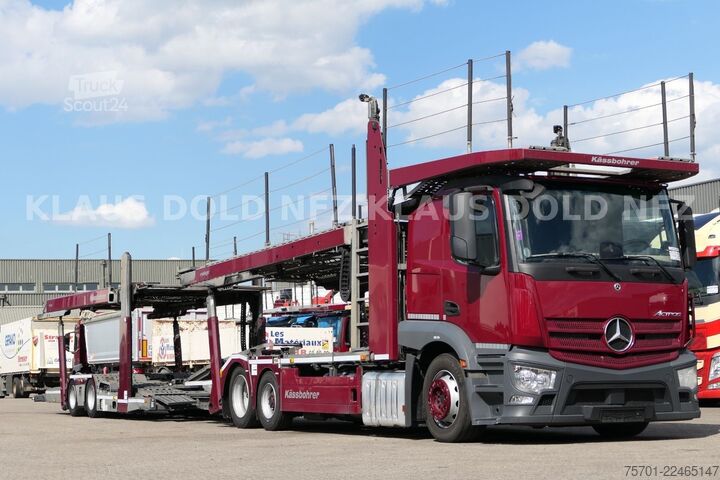 Autonkuljetusauto MERCEDES-BENZ Actros 2443 Autotransp. Kässbohrer 2-Tanks Retar