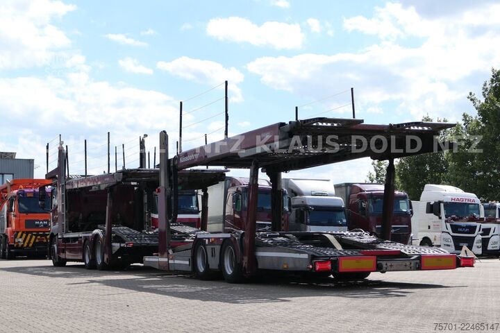 Autonkuljetusauto MERCEDES-BENZ Actros 2443 Autotransp. Kässbohrer 2-Tanks Retar