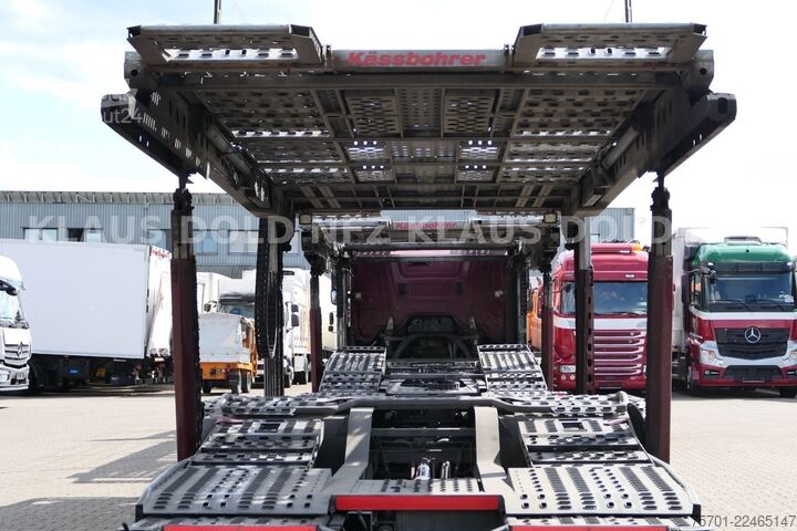 Autonkuljetusauto MERCEDES-BENZ Actros 2443 Autotransp. Kässbohrer 2-Tanks Retar