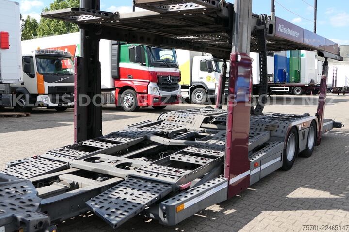Autonkuljetusauto MERCEDES-BENZ Actros 2443 Autotransp. Kässbohrer 2-Tanks Retar