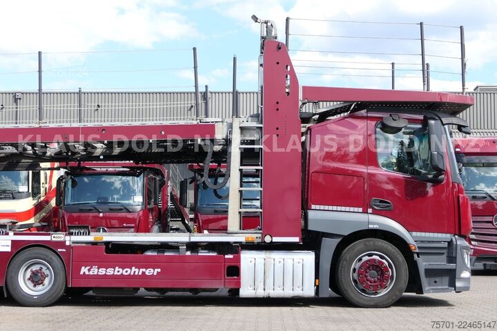 Autonkuljetusauto MERCEDES-BENZ Actros 2443 Autotransp. Kässbohrer 2-Tanks Retar