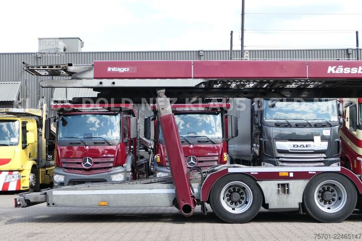 Autonkuljetusauto MERCEDES-BENZ Actros 2443 Autotransp. Kässbohrer 2-Tanks Retar