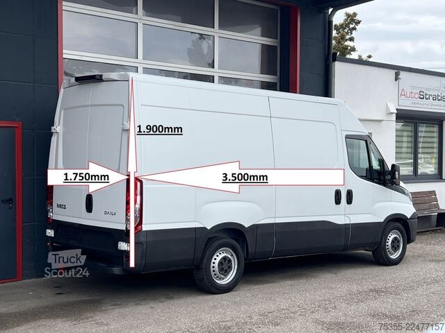 Magas tetős furgon IVECO Daily 35S12 Klimaanlage 3-Sitzer 270° Hecktüren