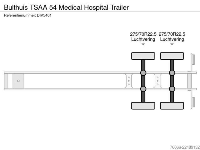 Bulthuis TSAA 54 Przyczepa Szpitalna (szpital polowy) Bulthuis TSAA 54 Medical Hospital Trailer