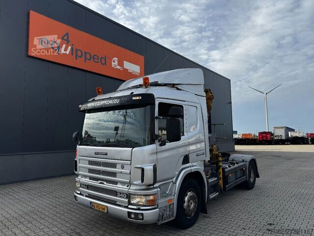 Camião-grua Scania P114-340 + HIAB 19-5 crane + remote / Euro-3 / ...