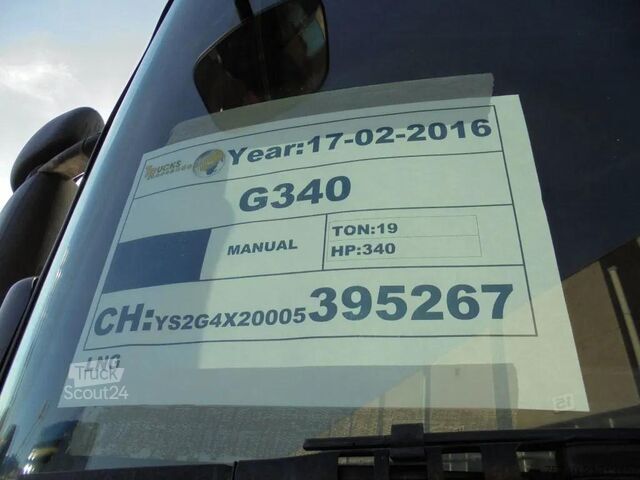 الهيكل مع كابينة السائق Scania G 340 + Euro 6 + LNG + Manual+BDF