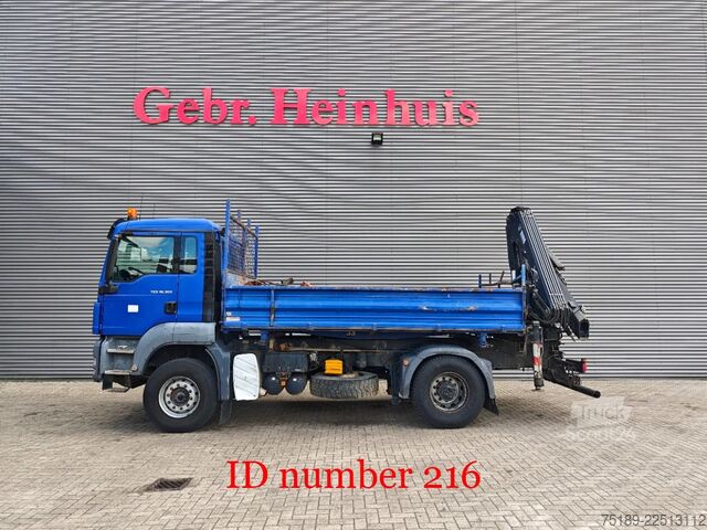3-sānu pašizgāzējs MAN TGS 18.360 4x2 2 Seitenkipper Hiab 122 DS-3 Hiduo