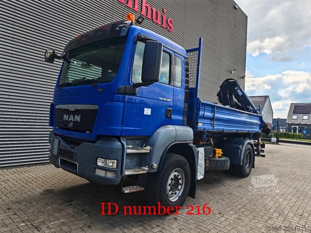 3-sānu pašizgāzējs MAN TGS 18.360 4x2 2 Seitenkipper Hiab 122 DS-3 Hiduo