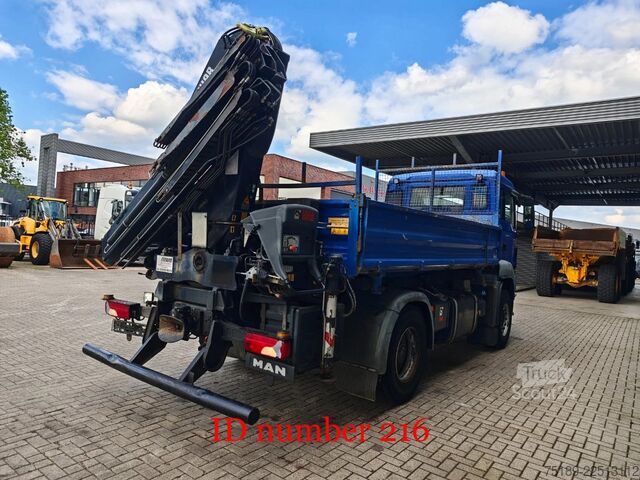 3-sānu pašizgāzējs MAN TGS 18.360 4x2 2 Seitenkipper Hiab 122 DS-3 Hiduo