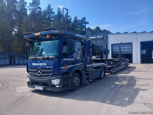 Bilbärare lastbil Mercedes-Benz Actros 1843 LS Car carrier + Rolfo