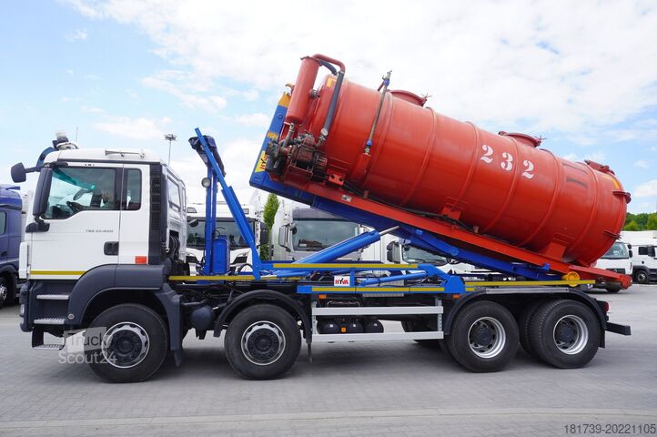 عربة النضح MAN TGS 35.400 8x4 E5 / HYVA HOOK LIFT 32.56