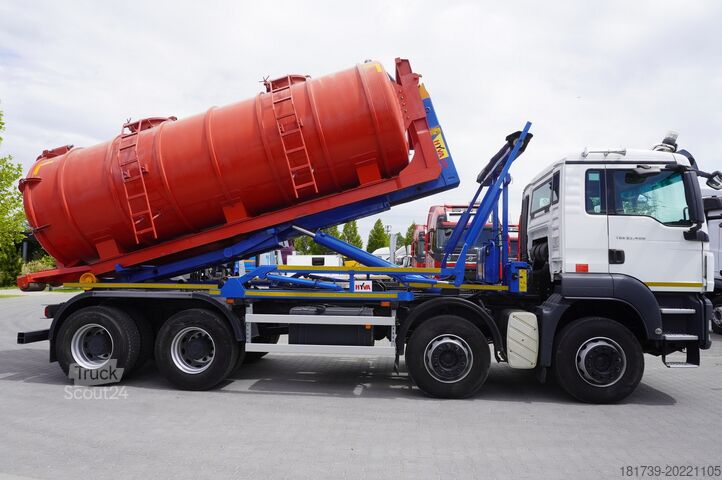 عربة النضح MAN TGS 35.400 8x4 E5 / HYVA HOOK LIFT 32.56