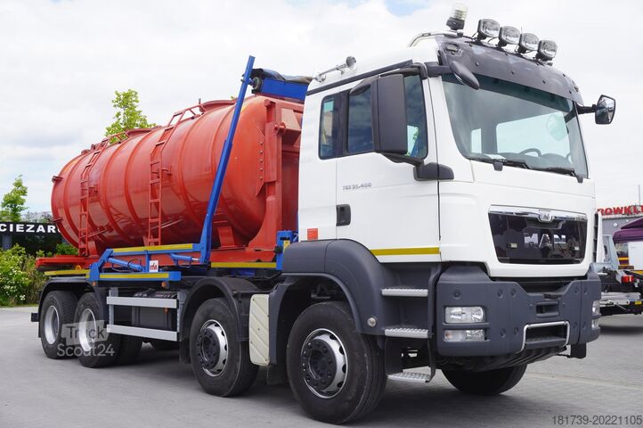 عربة النضح MAN TGS 35.400 8x4 E5 / HYVA HOOK LIFT 32.56