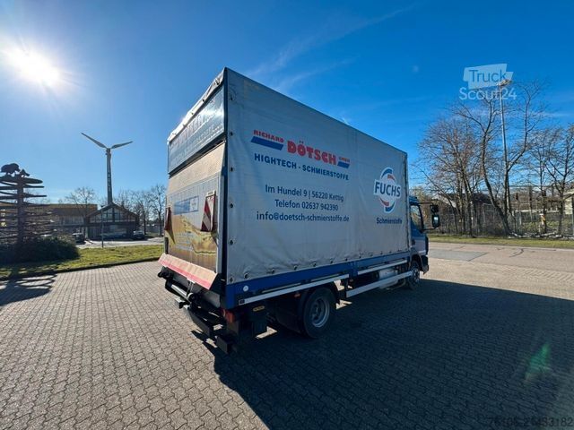 Platós teherautó ponyvával DAF LF 12.230 Pritsche Plane +Ladebordwand