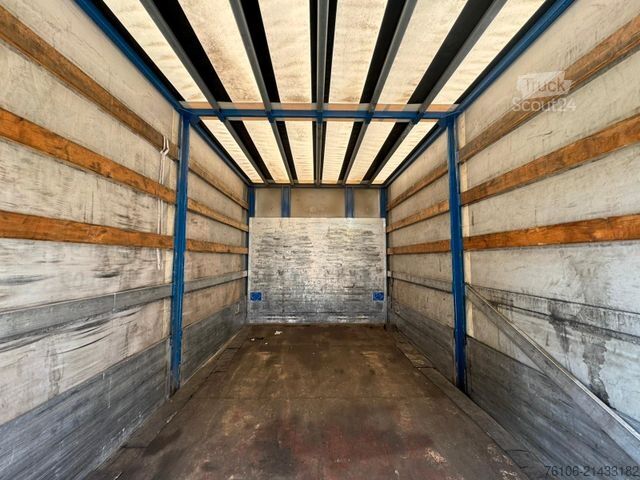 Platós teherautó ponyvával DAF LF 12.230 Pritsche Plane +Ladebordwand