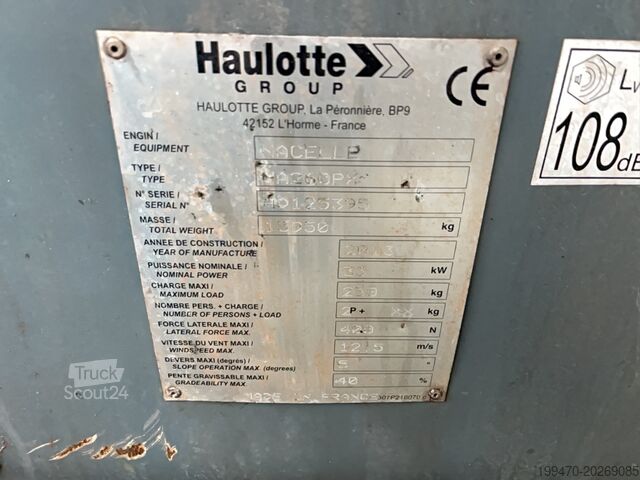 Mafsallı çalışma platformu Haulotte HA260 PX (26m)